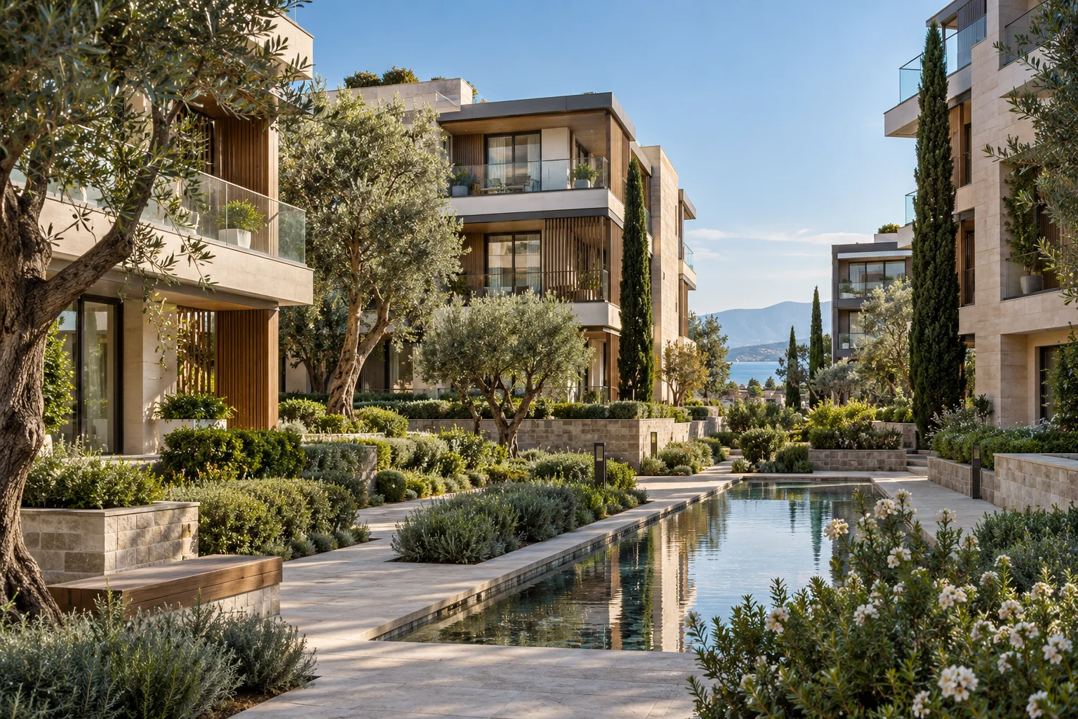 Peyzajlı konut sitesi